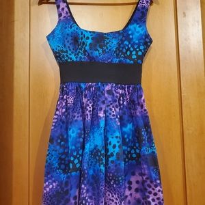 Dress, Size SM, purple, blue, black